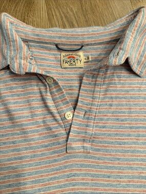 Faherty Horizontal Stripe Polo